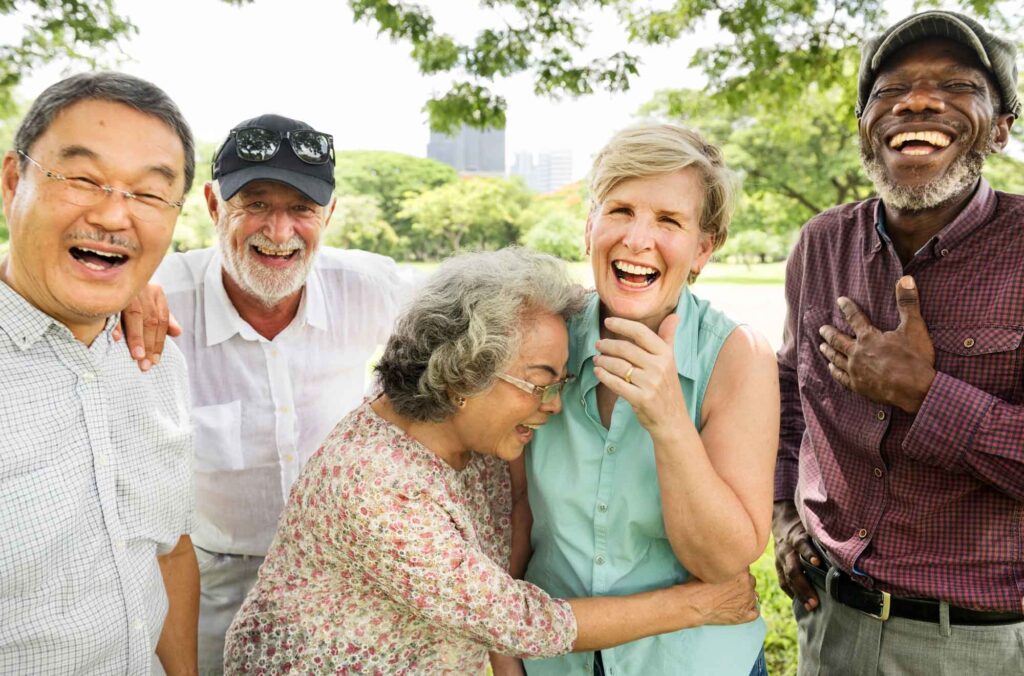 Happy senior citizens