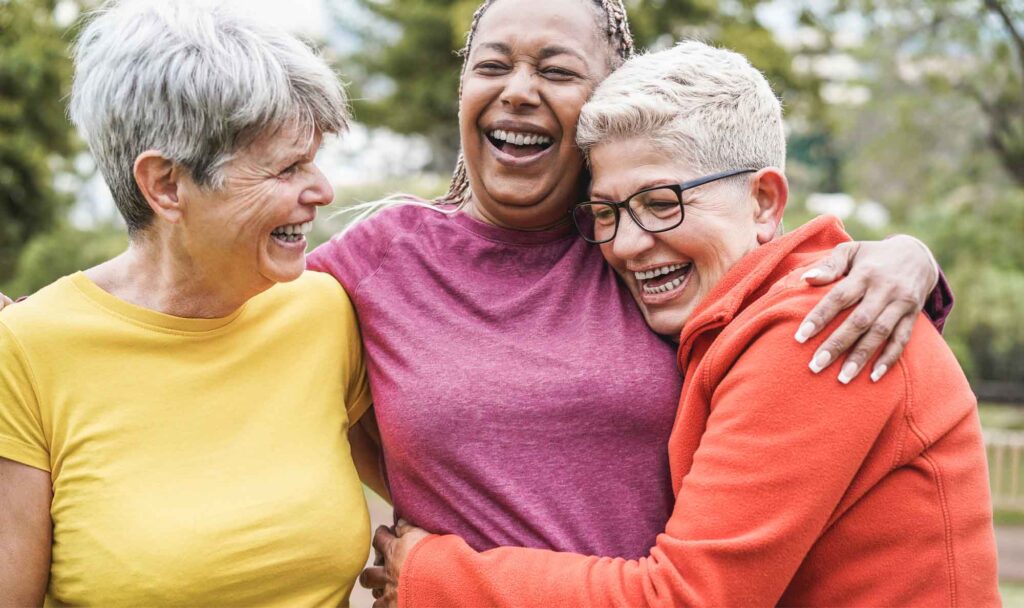 Smiling older women